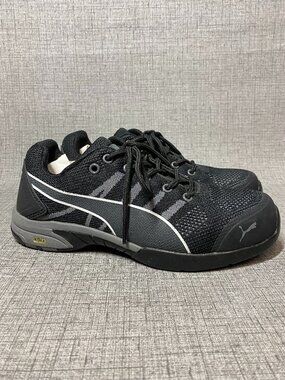 Puma Safety Women's Celerity Knit Low Black SD Steel Toe Shoes SIZE 7.5 EUC